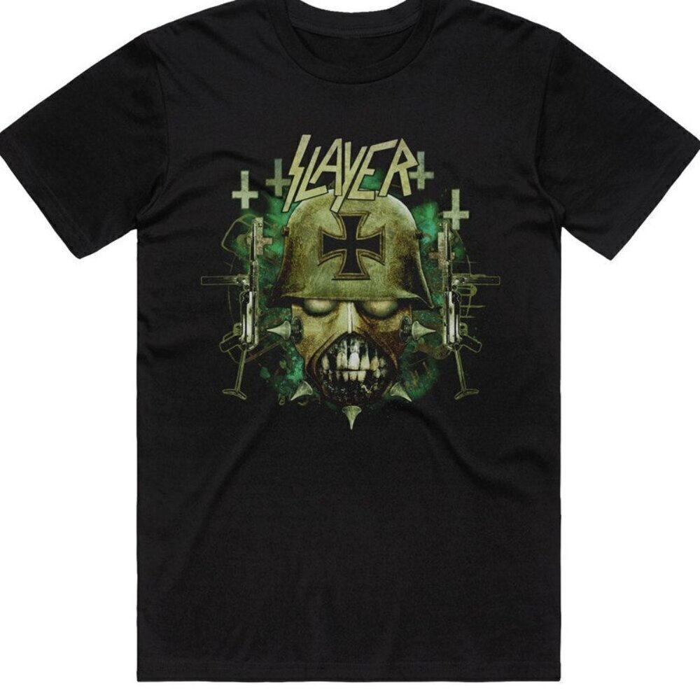 Slayer Green Skull Thrash Metal Graphic Unisex T-Shirt .